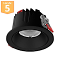 Miniatyrbillede 1 af 4: Sæt med 5 Braytron Sorte 20W 3in1 IP20 forsænkede LED-spotlights Svart