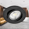 Miniatyrbillede 2 af 4: 3i1 rund sort forsænket LED-spot 7W IP20 Dæmpbar Svart