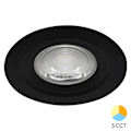Miniatyrbillede 1 af 4: 3i1 rund sort vandtæt forsænket LED-spot 7W IP54 Svart