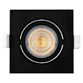 Miniatyrbillede 3 af 4: 3i1 firkantet sort forsænket LED-spot 7W IP20 Svart
