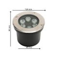 Miniatyrbild 2 av 3: Spot LED infälld vattentät 6W 600lm 4000K IP67 Matt krom