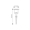 Miniatyrbillede 2 af 2: Spot COB LED til stik, justerbar 5W IP65 3000K Svart