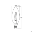 Pikkukuva 3 / 4: LED-filament-lamppu E14 C35 4W 3000K 470lm