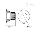 Miniatyrbillede 3 af 3: ALEXA SMD LED rund sort spotlight 8W 7000K Svart