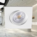 Miniatyrbillede 2 af 4: Spot LED ind bygning 3i1 kvadratisk hvid 7W IP20 Dimmable Vit