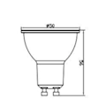 Miniatyrbild 3 av 4: Set med 10 LED-lampor GU10 5W (Ekv. 32W) 2700K 110°