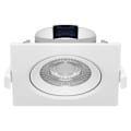 Miniatyrbillede 1 af 4: Hvid firkantet forsænket LED-spot 5W IP20 4000K Vit