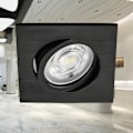 Miniatyrbillede 2 af 4: Sæt med 10 3i1 kvadratiske sorte forsænkede LED-spotlights 7W IP20 Dæmpbar Svart