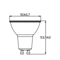 Miniatyrbillede 4 af 4: LED-pære GU10 5,5W (Eq. 50W) 2700K 38° Dæmpbar