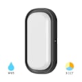Miniatyrbillede 1 af 4: Oval væglampe LED 12W Sort 3i1 IP65 Svart