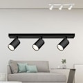 Miniatyrbillede 2 af 4: Loftslampe med 3 overflademonterede spots BETA-U2 Alu GU10 3x35W Sort Svart