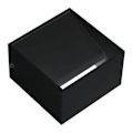 Miniatyrbillede 1 af 2: LED væglampe Sort 8W (Sv. 64W) 4200K Dim. 100x100mm Svart