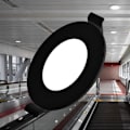 Pikkukuva 2 / 4: Sarja 10 himmennettävää LED-paneelia 4W 4000K 280lm Musta IP40 Svart