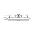 Miniatyrbillede 4 af 4: Ekstra fladt rundt LED panel 12W 4000K Ø170mm IP40 Vit