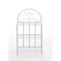 Miniatyrbillede 2 af 6: Etagere 3 hylder opbevaring køkken balkon badeværelse foldbar i hvid metal 10_0003995 Vit