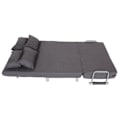 Miniatyrbillede 5 af 6: Sovesofa, sovesofabænk, ekstra soveplads, afslapningsområde, soveoverflade 97x186 cm, mørkegråt stof 04_0006260 Grå