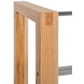 Miniatyrbillede 4 af 6: reol til 2 kasser til drikkevarer opbevaring støtte til flasker 71x56 cm i egetræ 10_0003069 kastanj