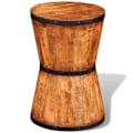 Miniatyrbillede 5 af 6: Taburet til at støtte planter 30 x 30 x 45 cm i rå mango træ DEC026375 kastanj