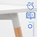 Miniatyrbillede 3 af 6: Køkkenbord sidebord bredde 60 cm højde 75 cm MDF hvid 10_0005532 Vit