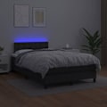 Pikkukuva 3 / 6: LED-patjasänky, jossa silkki pääty, 120 x 200, synteettinen musta Svart