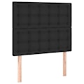 Miniatyrbillede 1 af 6: Hovedgavl - Ikke specificeret - 100x5x78/88 cm - Syntetisk læder sort - Klassisk stil - 2 dele Svart