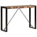 Miniatyrbillede 1 af 6: Sidebord entré møbel til stuen 110 x 35 x 76 cm genvundet træ og stål DEC031522 kastanj
