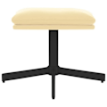 Miniatyrbillede 2 af 5: Repose fødder taburet 60 x 60 x 36 cm fløjl creme metal og spånplade DEC030058 Grädde