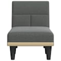 Miniatyrbild 3 av 6: Meridienne chaise longue för inomhus tre positioner omvandlingsbara i mörkgrått tyg DEC026179 Grå