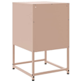 Pikkukuva 5 / 6: 2 kpl yöpöytiä laatikolla ja avoimella lokero, mitat 36 x 39 x 60,5 cm, vaaleanpunainen teräs DEC035636 Rosa