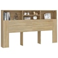 Pikkukuva 4 / 4: Sängynpääty säilytyksellä, sänkyvaruste, yöpöytä, hylly 180 x 19 x 103,5 MDF, tammenväri