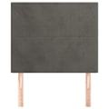 Miniatyrbild 2 av 4: Huvudgavel sängaccessoar sovrum möbel 2 delar 80 x 5 x 78/88 grått sammetsmaterial