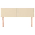 Miniatyrbillede 2 af 6: Hovedgavl til seng, soveværelse, møbel i 2 dele 72 x 5 x 78/88 cm, creme stof TDL0206501 Grädde