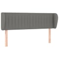 Miniatyrbillede 1 af 6: Hovedgavl - Ikke specificeret - 147x23x78/88 cm - Mørkegrå - Klassisk - Højdejusterbar Mörkgrå