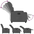 Miniatyrbillede 5 af 6: Relax sofa med elektrisk vipp Funktion, meget komfortabel i mørkegrå stof DEC028360 Grå