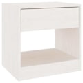 Pikkukuva 1 / 5: Yöpöytä avonaisella osastolla ja laatikolla 40 x 31 x 40 cm valkoista mäntyä DEC033344 Vit