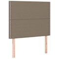 Miniatyrbillede 1 af 6: Hovedgærde til soveværelse, sengemøbel i 2 dele 90 x 5 x 78/88 cm, taupe stof TDL0206179 Mol