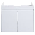 Miniatyrbillede 3 af 6: Vægmonteret skabsarrangement til badeværelse under vask med 2 døre 48x59x46 cm MDF hvid 04_0007847 Vit