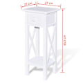 Miniatyrbillede 5 af 5: Kaffebord lille møbel med skuffe i MDF + hvidt fyrretræ DEC032341 Vit