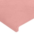 Miniatyrbillede 4 af 4: Hovedgærde til seng til soveværelse møbel med sidekant 103 x 23 x 118/128 Plysset stof i rosa