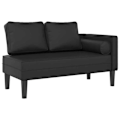 Pikkukuva 1 / 6: Meridienne chaise longue sohva sisätiloihin mustilla PVC-tyynyillä DEC026087 Svart