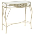 Miniatyrbillede 1 af 6: Konsolbord med skuffe 82 x 39 x 76 cm i forgyldt metal og glas DEC032541 Metall