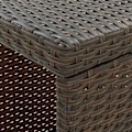 Pikkukuva 6 / 6: Monikäyttöinen apupöytä, korkea pöytä hyllyillä, 120 x 60 x 110 cm, ruskeaa rottinkikuitua ja terästä, DEC036334 kastanj