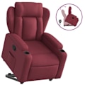Miniatyrbillede 2 af 6: Fauteuil relax TV med komfortabel polstring, elektrisk løftefunktion i bordeaux stof DEC028144 Bordeaux