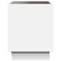 Miniatyrbillede 4 af 6: Natsbord med LED-spejl og opbevaringsrum 40 x 40 x 50 cm hvidt ingeniørtræ og glas DEC033127 Vit