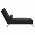 Pikkukuva 3 / 6: Meridienne chaise longue sisätiloille, värähtelytoiminto mustalla samettityynyllä DEC026156 Svart