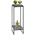 Miniatyrbillede 3 af 6: Plantebord støtte til planter hylde til blomster sidebord i metal MDF mørkegrå 101