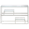 Miniatyrbillede 2 af 6: Konsolbord 110 x 35 x 70 cm i rustfrit stål i sølv og hærdet glas DEC031333 Silver