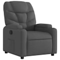Miniatyrbillede 1 af 6: Fauteuil relax TV med komfortabel polstring og manuel hældningsfunktion i mørkegråt stof DEC027941 Grå