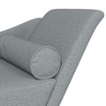 Miniatyrbild 5 av 6: Meridienne chaise longue soffa för inomhus med ljusgrå tygkuddar DEC026073 Grå