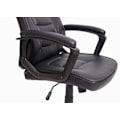 Miniatyrbillede 5 af 6: Ergonomisk kontorstol til gamere med hjul, drejelig, højdejusterbar, syntetisk, sort 04_0001839 Svart